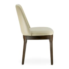 Custom Fully Upholstered Townsend Solid Wood Restaurant Chair in Walnut
