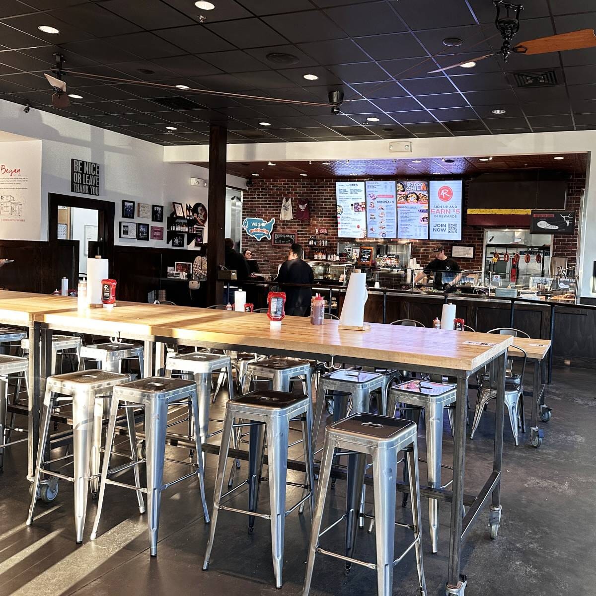 Distressed Clear Steel Tolix Restaurant Backless Bar Stool