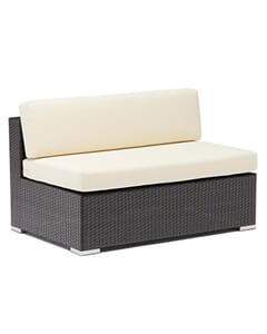 Espresso Wicker Outdoor Lounge Sectional - Double (Front)