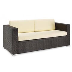 Siena Espresso Wicker Outdoor Lounge Sectional - Double Arm 