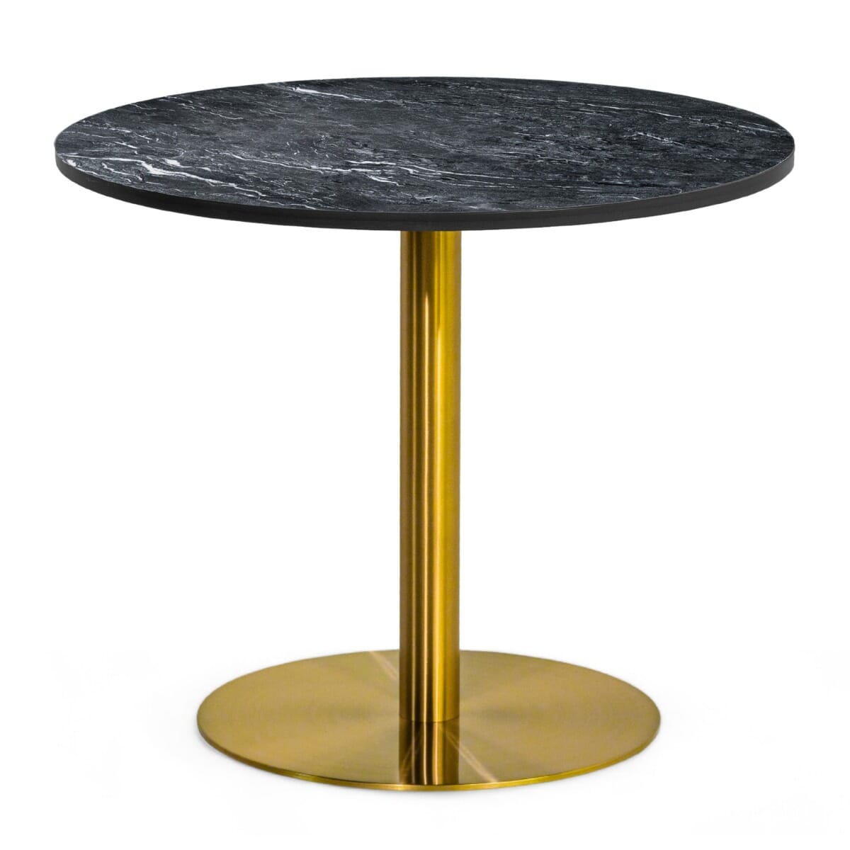 Economy Sintered Stone Restaurant Table Top in Black and White
