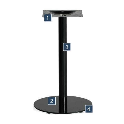 Modern Restaurant Table Base Features