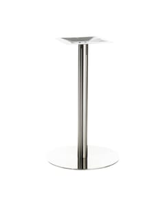Contemporary Commercial Brushed Stainless Steel Round Table Base (18”)