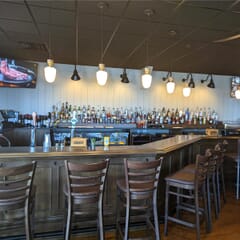 Espresso Wood Ladderback Commercial Bar Stool