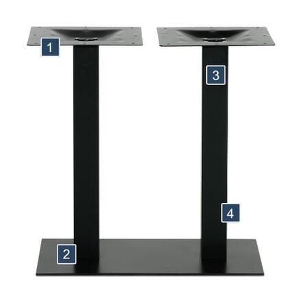 Restaurant Table Base – Durable Black Metal – Outdoor