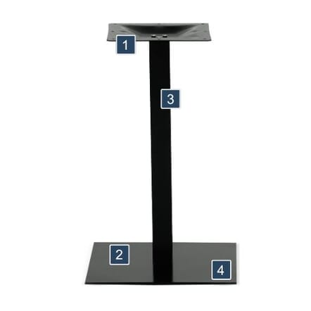 Modern Square Restaurant Table Base Features