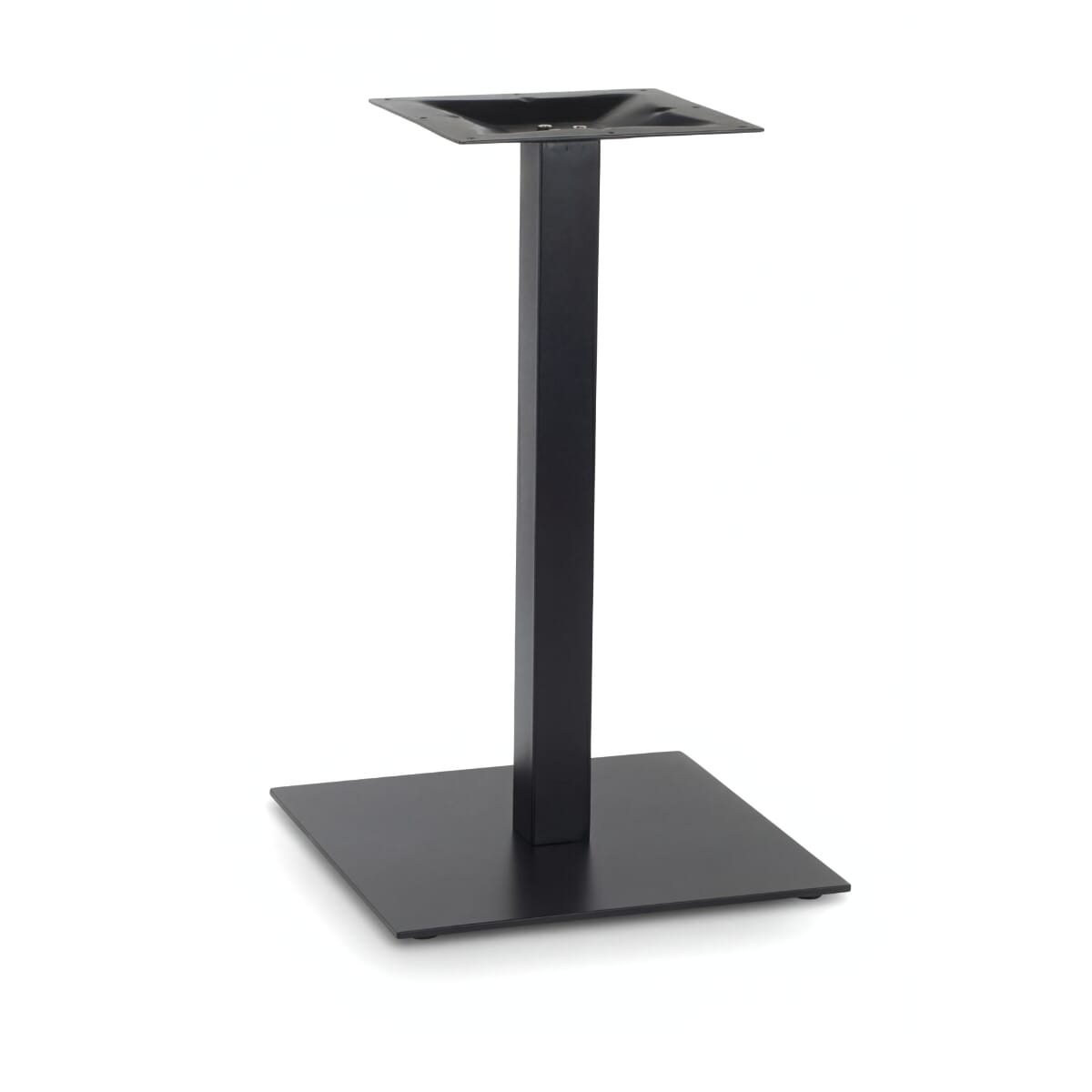 Contemporary Indoor/Outdoor Metal Square Table Base in Black (18″ x 18″)