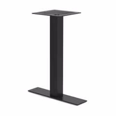 Contemporary Stainless Steel Single Slat Restaurant Table Base in Black (5″ x 22″)