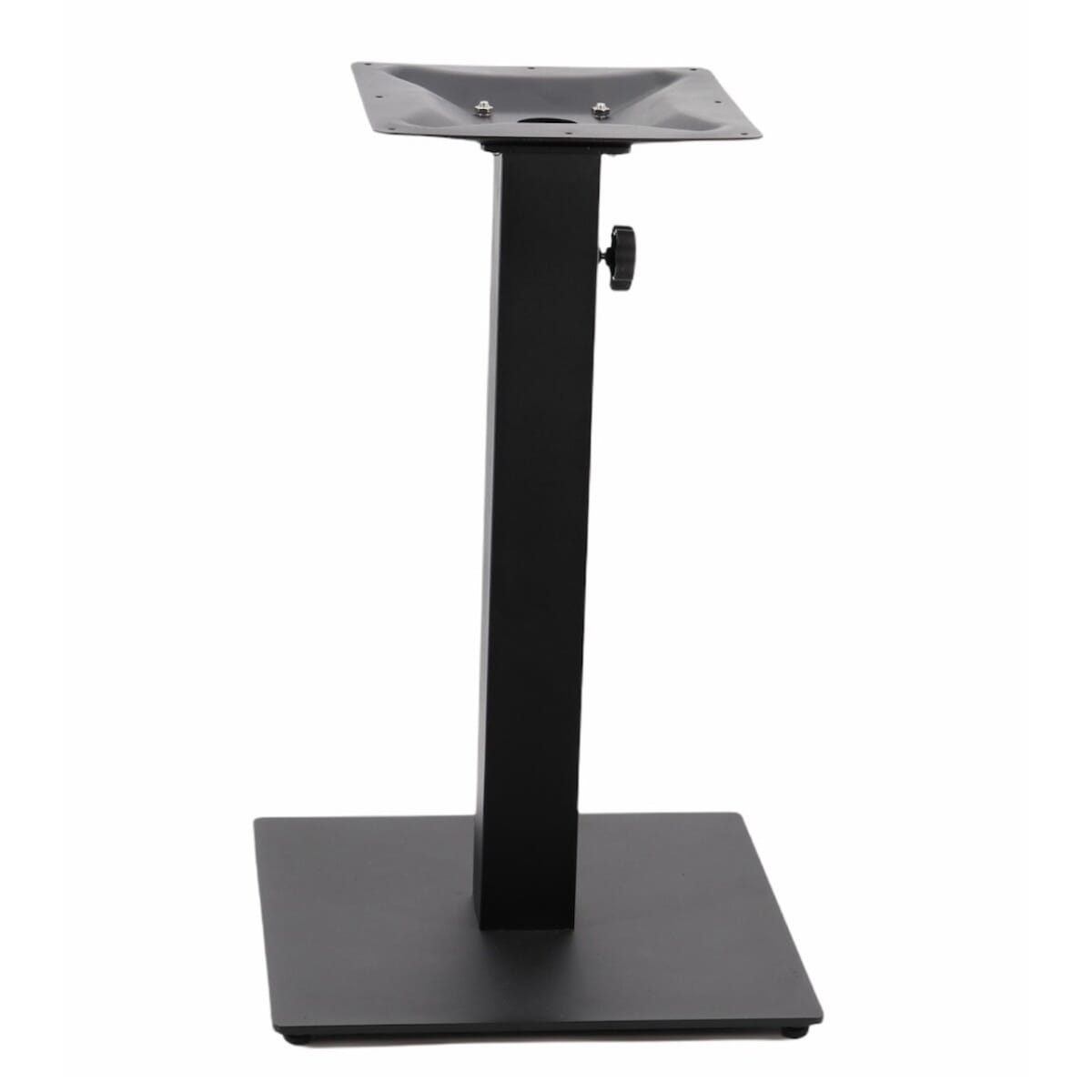 Contemporary Indoor/Outdoor Table Base With Umbrella Hole in Black (24″x24″)