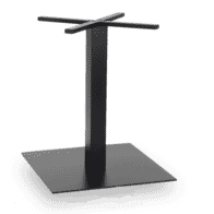 Black Metal Indoor/Outdoor Square Table Base (24" x 24")