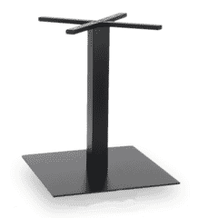 Contemporary Indoor/Outdoor Metal Square Table Base in Black (24” x 24