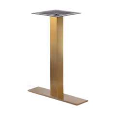 Contemporary Stainless Steel Single Slat Restaurant Table in Gold (5″ x 22″)