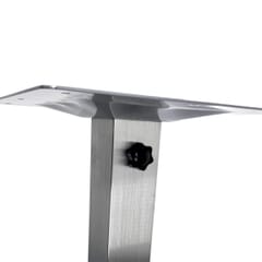 Contemporary Indoor/Outdoor Brushed Stainless Steel Table Base With Umbrella Hole (18