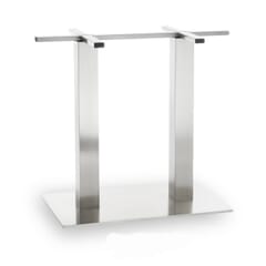 Contemporary Indoor/Outdoor Brushed Stainless Steel Rectangular Table Base (16 x 28)”