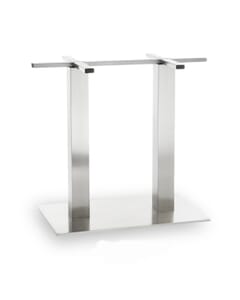 Contemporary Commercial Brushed Stainless Steel Rectangular Table Base (16" x 28”)