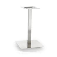 Brushed Stainless Steel Indoor/Outdoor Square Table Base (18" x 18")
