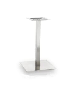 Contemporary Indoor/Outdoor Brushed Stainless Steel Square Table Base (18” x 18")
