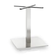 Contemporary Commercial Brushed Stainless Steel Square Table Base (24”)