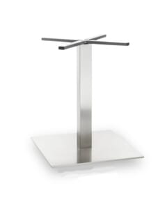 Contemporary Commercial Brushed Stainless Steel Square Table Base (24”)