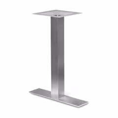 Contemporary Brushed Stainless Steel Single Slat Restaurant Table Base (5″ x 22″)