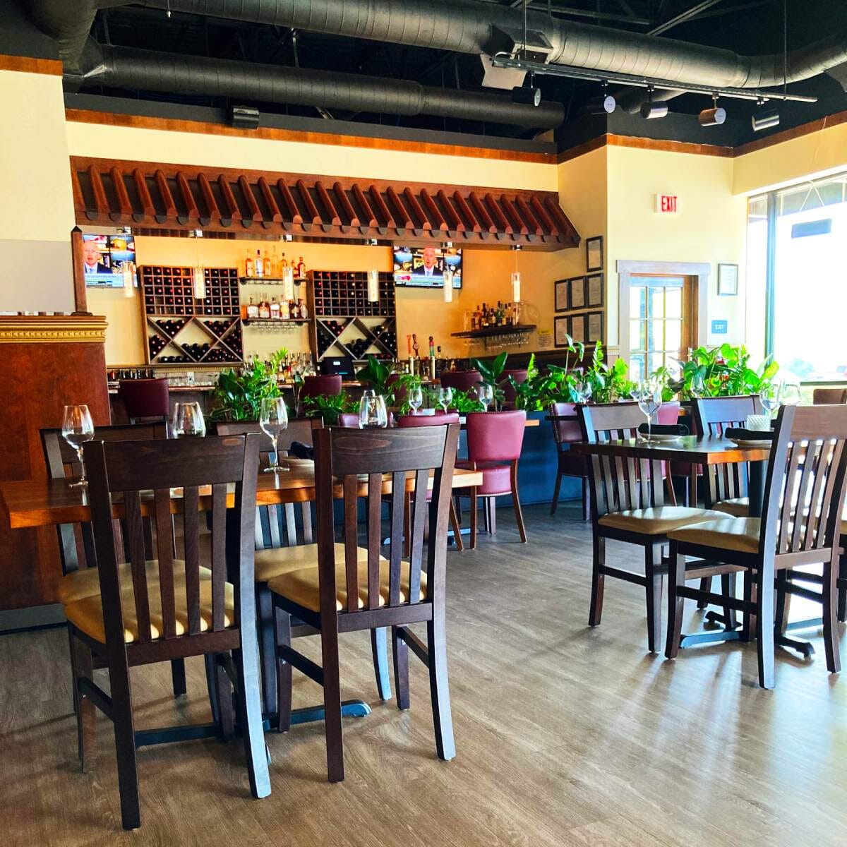 European Beech Wood Curved Back Commercial Chair in Walnut