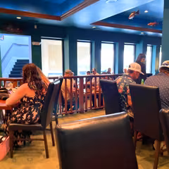 Fully Upholstered Quick Ship Wood-Look Metal Restaurant Chair with Brown Finish Frame