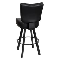 Modern Vinyl Swivel Bucket Bar Stool with Black Steel Base
