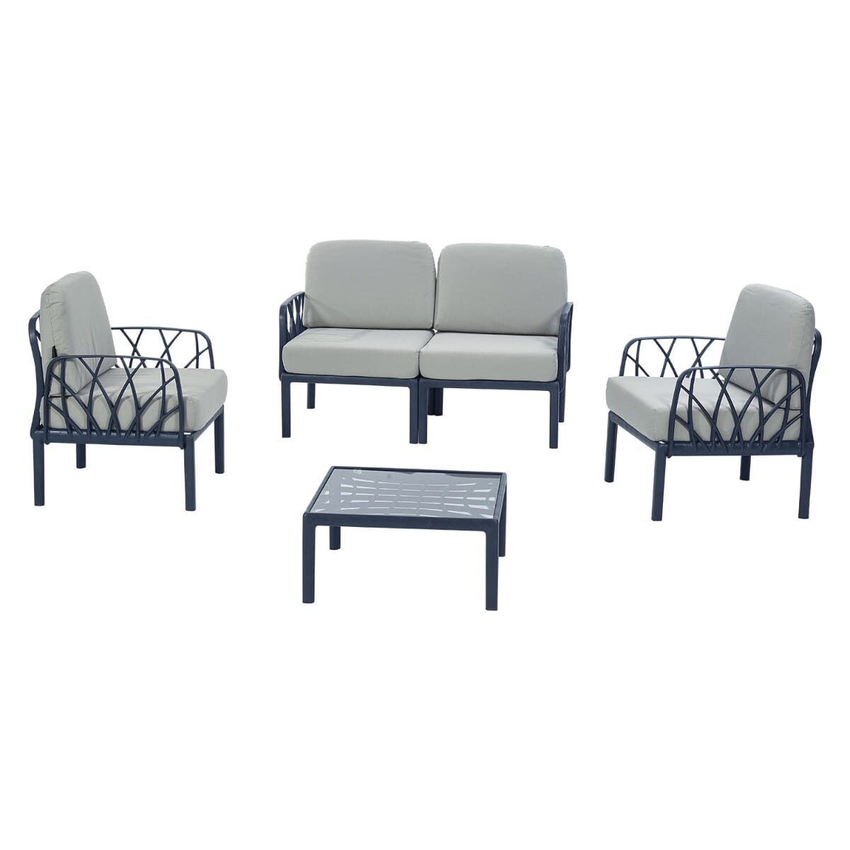 5 Piece -Venice Modular Outdoor Lounge Lovechair Set