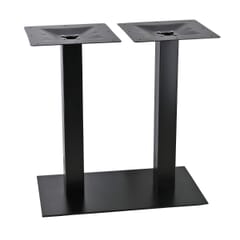 Contemporary Indoor/ Outdoor Commercial Metal Rectangular Table Base in Black (16