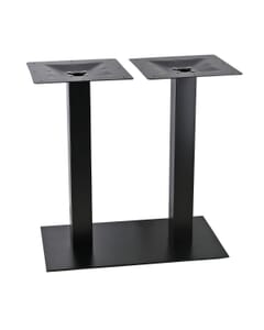 Contemporary Indoor/ Outdoor Commercial Metal Rectangular Table Base in Black (16" x 28”)