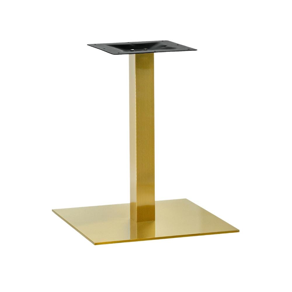 Contemporary Indoor/Outdoor Metal Square Restaurant Table Base in Gold (24