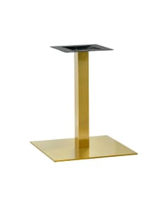 Contemporary Indoor/Outdoor Metal Square Restaurant Table Base in Gold (24” x 24")