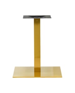 Contemporary Indoor/Outdoor Metal Square Table Base in Gold (24” x 24