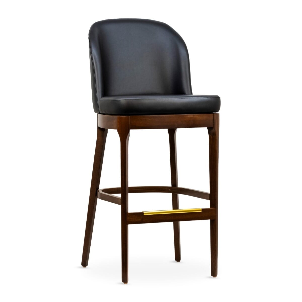 Grace Modern Upholstered Quick-Ship Wood Restaurant Bar Stool - Main Image