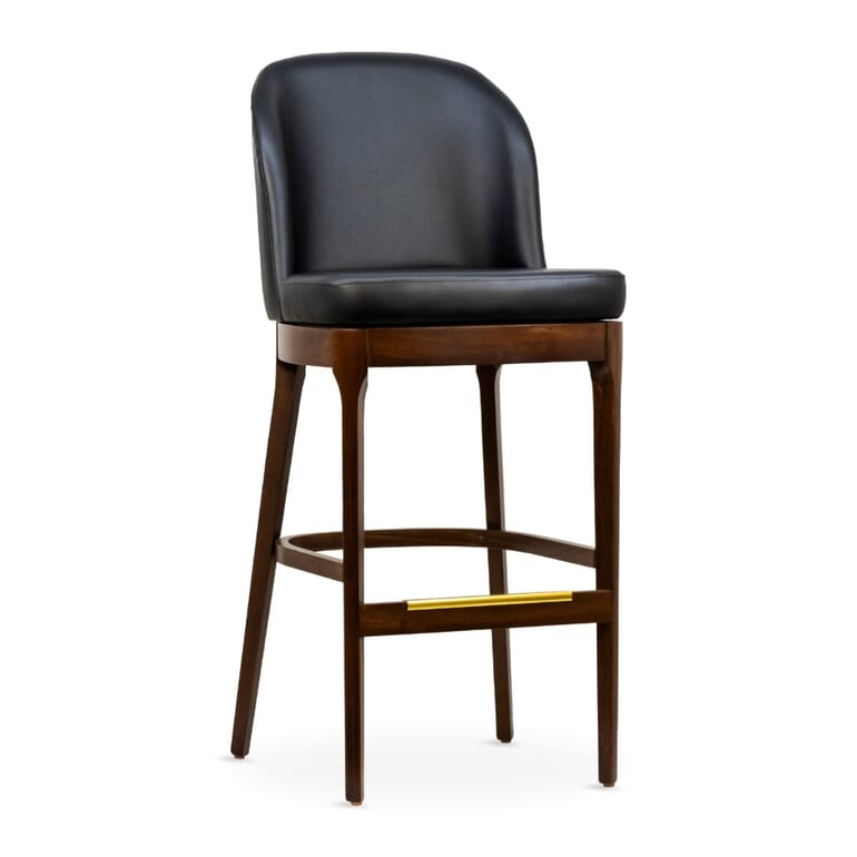 Grace Modern Upholstered Quick-Ship Wood Restaurant Bar Stool