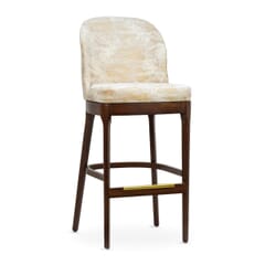 Grace Modern Wood Restaurant Bar Stool in Brown Finish