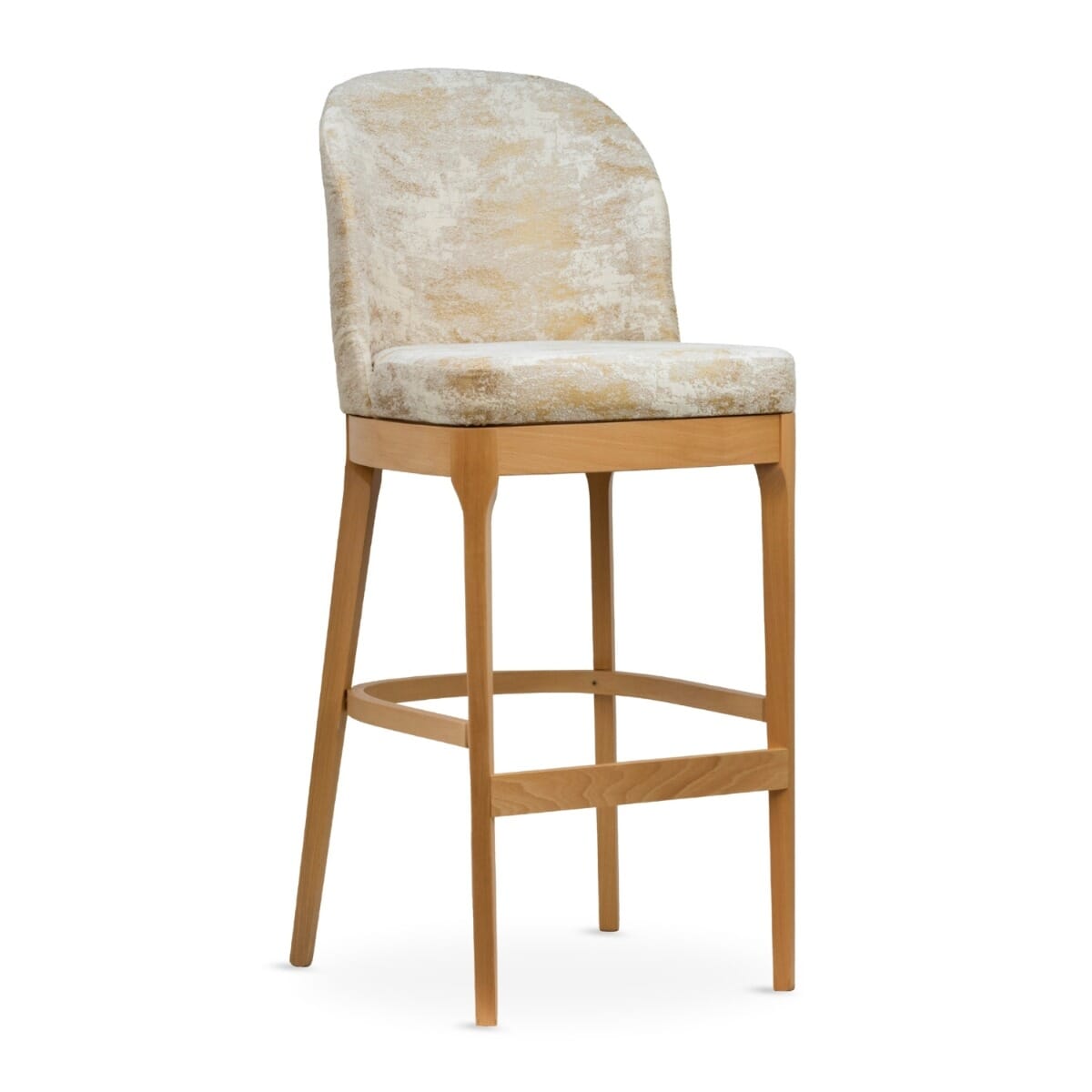 Grace Modern Wood Restaurant Bar Stool in Natural Finish
