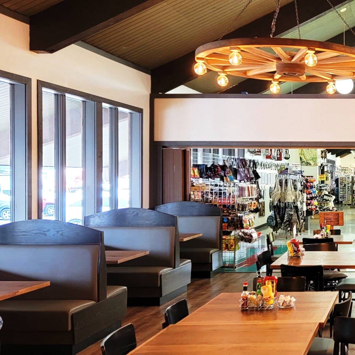 Wood Framed Style Restaurant Booth