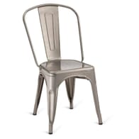 Stackable Indoor Steel Chair - Grey Finish