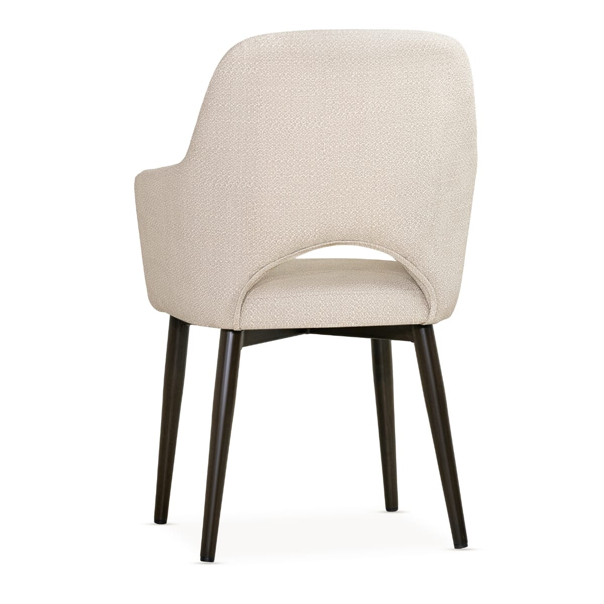 Bliss Aluminum Wood-Grain Upholstered Armchair