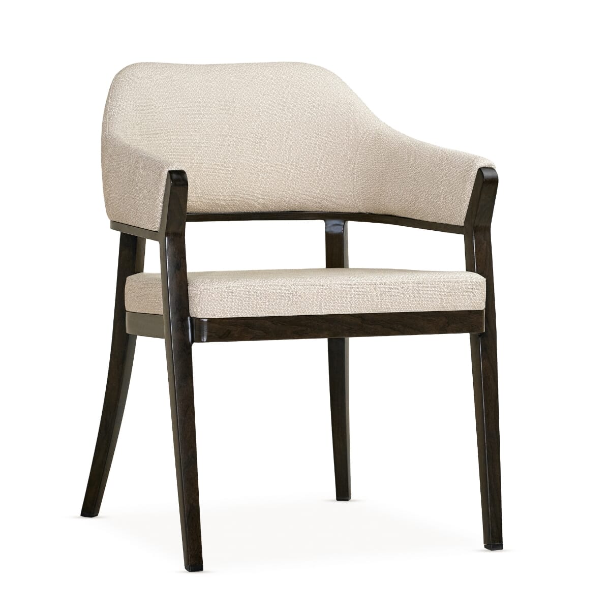 Whitman Aluminum Wood-Grain Upholstered Armchair