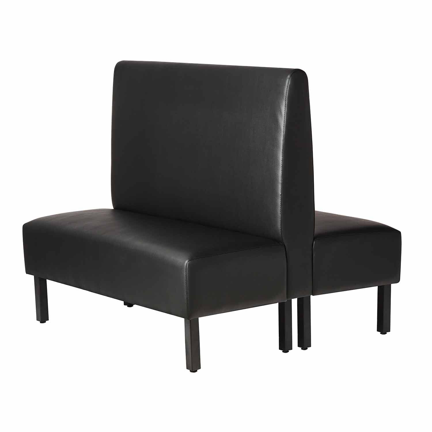 Quick Ship Standard Style Restaurant Double Booth With Wood Legs