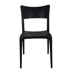 Stackable Contemporary Resin Commercial Indoor/Outdoor Chair in Black