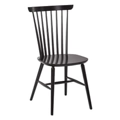 Solid Wood Spindle Back Chair in Black