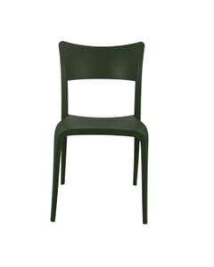 Curved-Back Synthetic Wicker Outdoor Restaurant Chair