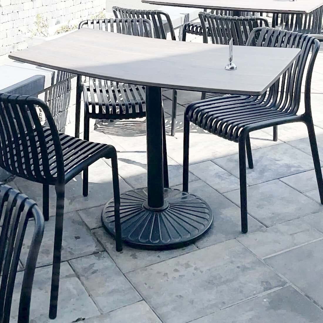 Indoor/Outdoor Round Black Cast Iron Table Base (23