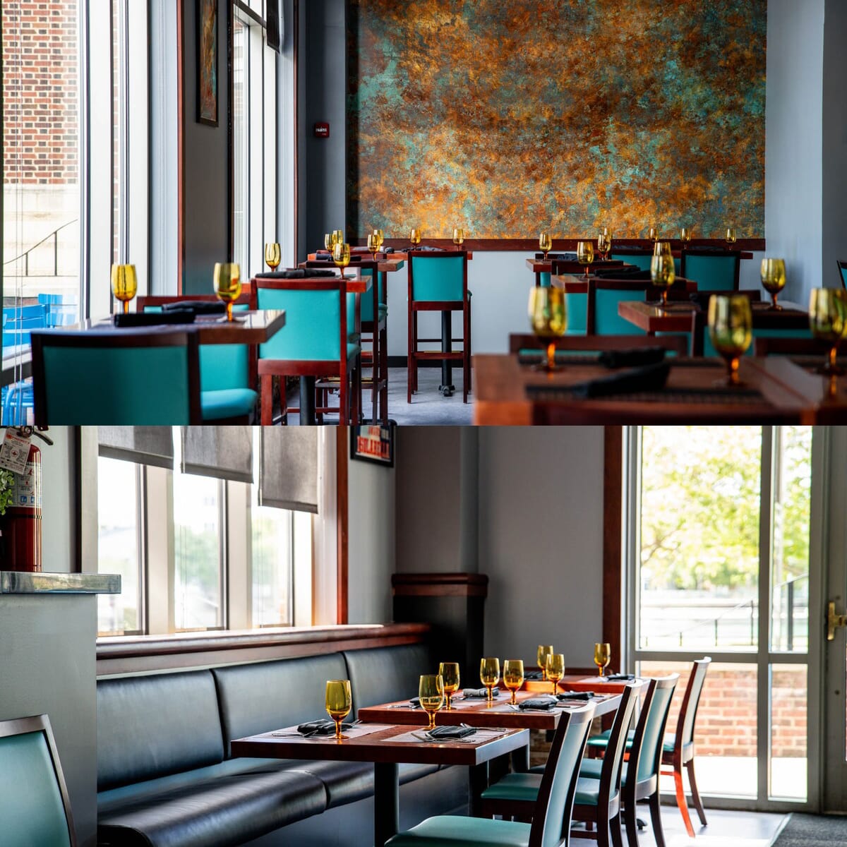 Fully Upholstered Walnut Wood Morgan Restaurant Bar Stool