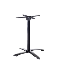 Commercial Aluminum Indoor/Outdoor Folding Table Base in Black (26” x 26”)