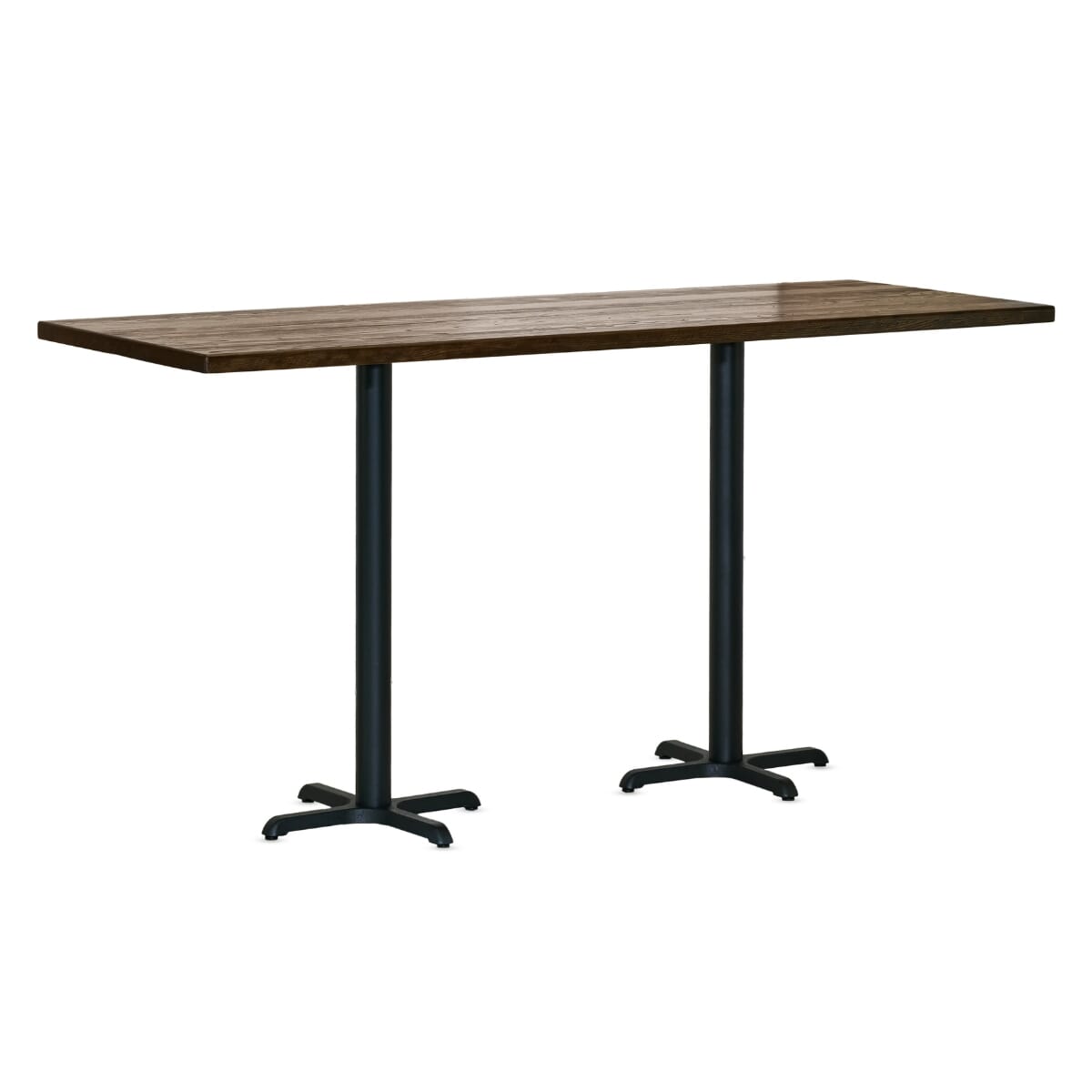 Indoor Large Bar Height Rectangular Reclaimed Wood Restaurant Table