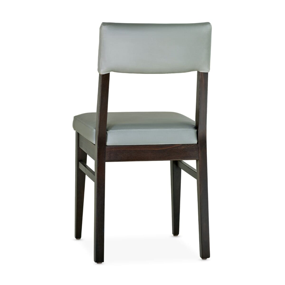 Lark Fully Upholstered Square Back Wood Chair in Espresso